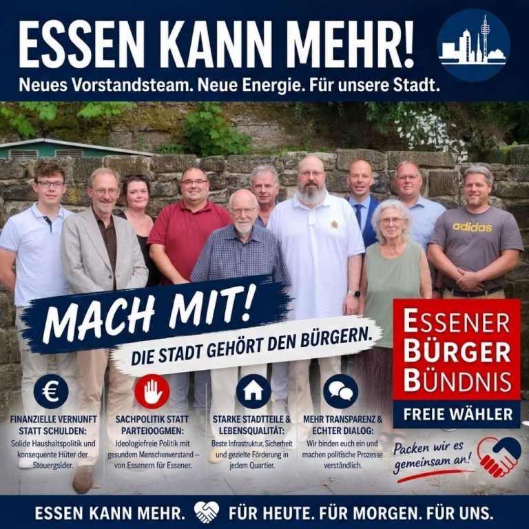 Das ESSENER BÜRGER BÜNDNIS hat neu gewählt: Boris Vorholt ist unser neuer Vorsitzender!