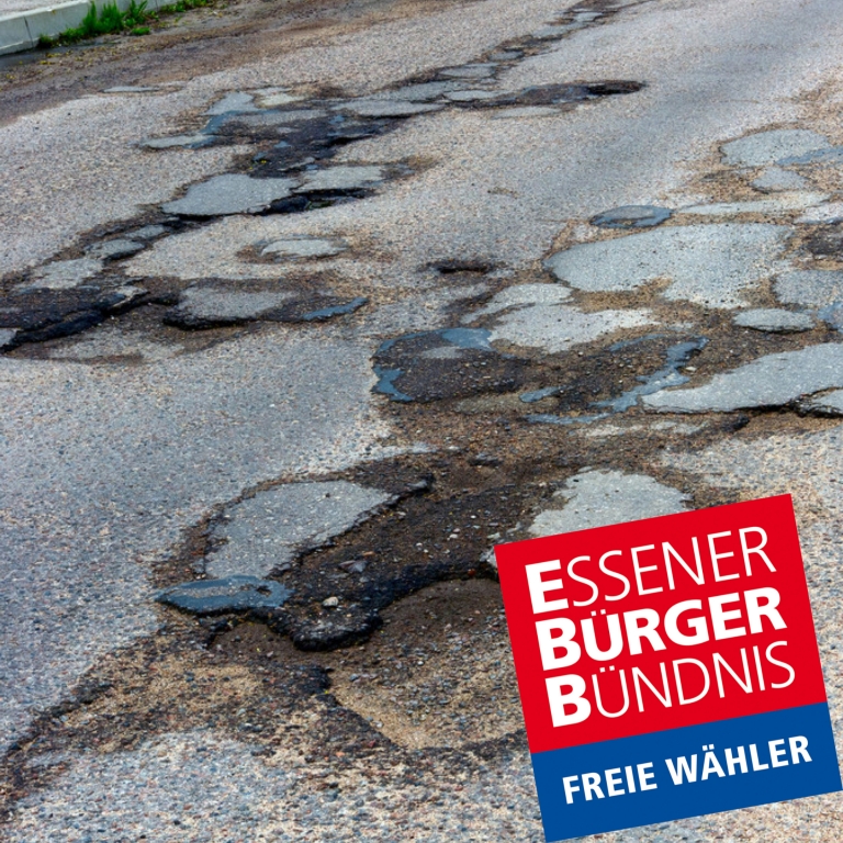 Straßenzustand in Essen ist katastrophal