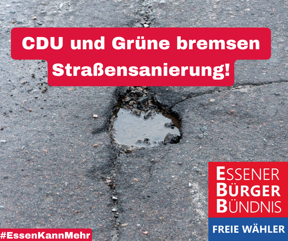 CDU und Grüne bremsen Straßensanierung
